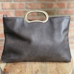 Charming Charlie's Elegant Brown Leather Tote Bag